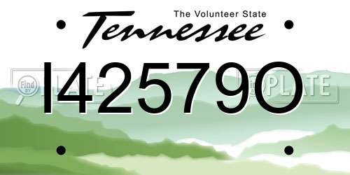 I42579O Tennessee License Plate