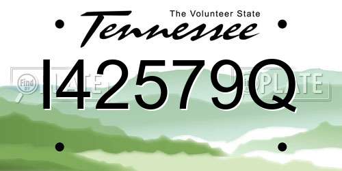 I42579Q Tennessee License Plate