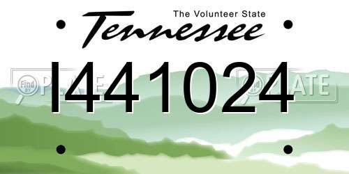 I441024 Tennessee License Plate