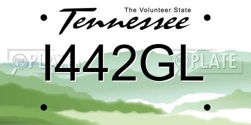 I442GL Tennessee License Plate