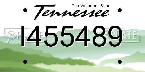 I455489 Tennessee License Plate