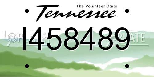 I458489 Tennessee License Plate