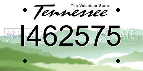 I462575 Tennessee License Plate