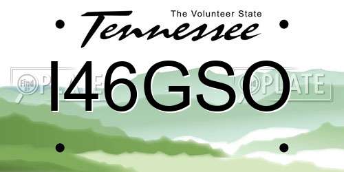 I46GSO Tennessee License Plate