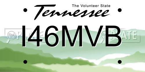 I46MVB Tennessee License Plate