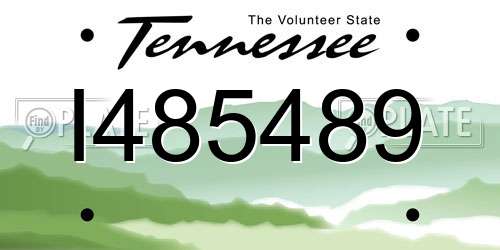 I485489 Tennessee License Plate