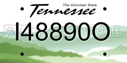 I48890O Tennessee License Plate