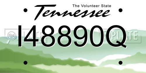 I48890Q Tennessee License Plate