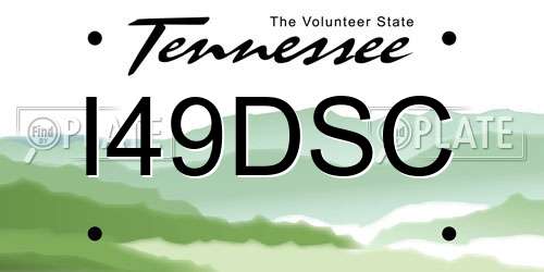 I49DSC Tennessee License Plate