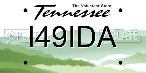 I49IDA Tennessee License Plate