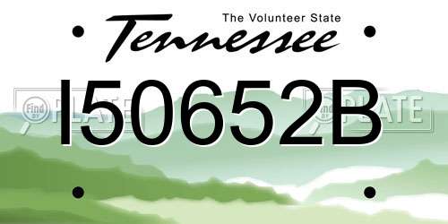 I50652B Tennessee License Plate