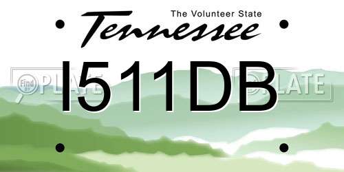 I511DB Tennessee License Plate
