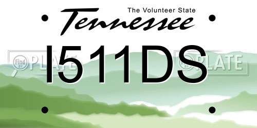 I511DS Tennessee License Plate