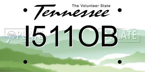 I511OB Tennessee License Plate