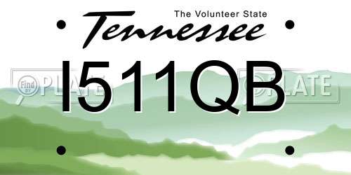 I511QB Tennessee License Plate