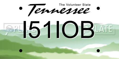 I51IOB Tennessee License Plate