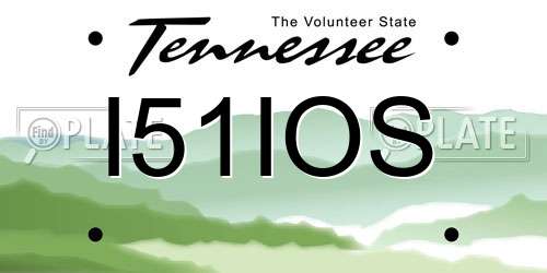 I51IOS Tennessee License Plate