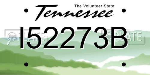 I52273B Tennessee License Plate