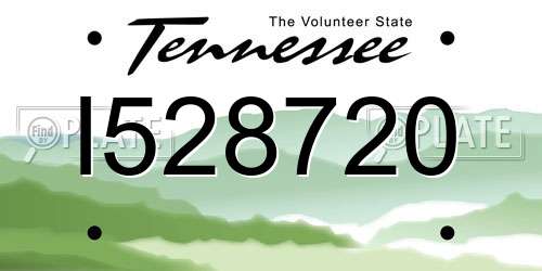 I528720 Tennessee License Plate