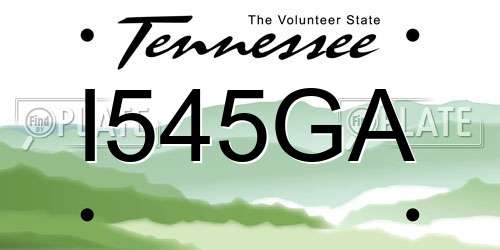 I545GA Tennessee License Plate