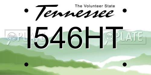I546HT Tennessee License Plate