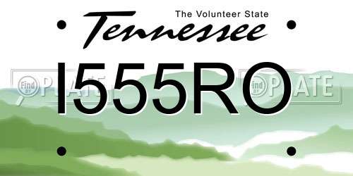I555RO Tennessee License Plate