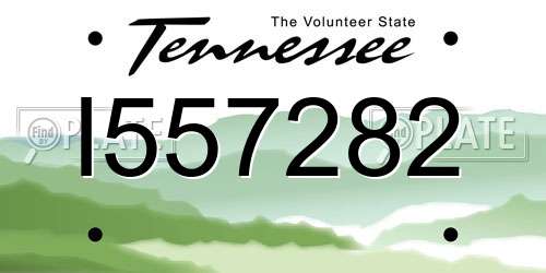 I557282 Tennessee License Plate
