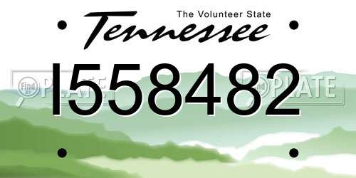 I558482 Tennessee License Plate