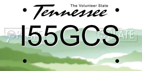 I55GCS Tennessee License Plate