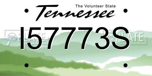 I57773S Tennessee License Plate