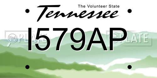 I579AP Tennessee License Plate
