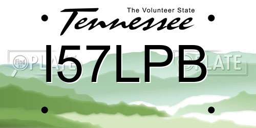 I57LPB Tennessee License Plate