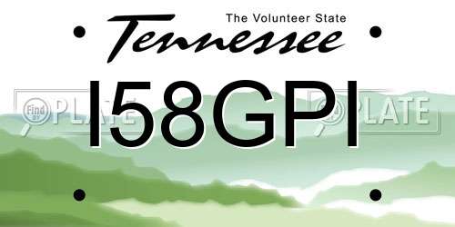 I58GPI Tennessee License Plate
