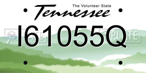 I61055Q Tennessee License Plate