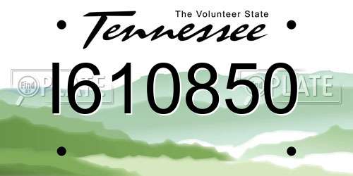 I610850 Tennessee License Plate