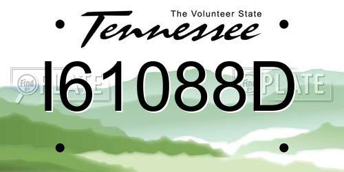 I61088D Tennessee License Plate