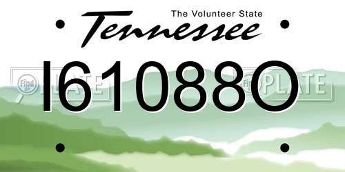 I61088O Tennessee License Plate