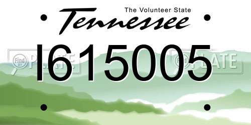 I615005 Tennessee License Plate