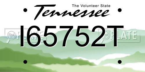 I65752T Tennessee License Plate