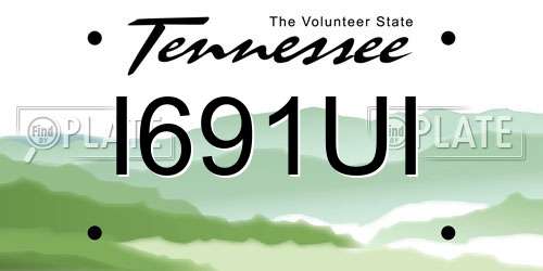 I691UI Tennessee License Plate