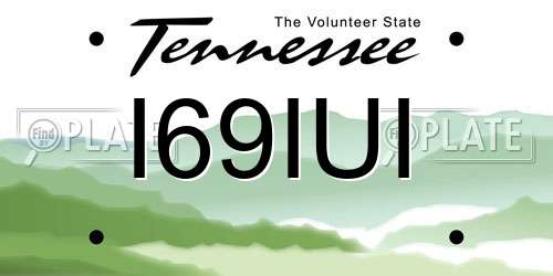 I69IUI Tennessee License Plate