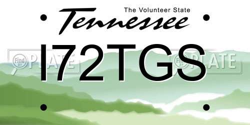 I72TGS Tennessee License Plate