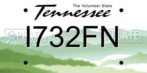 I732FN Tennessee License Plate