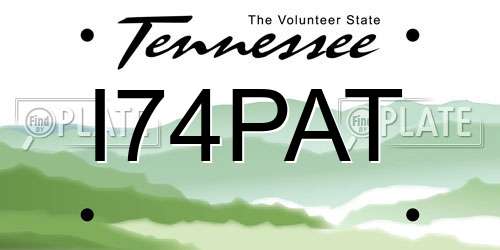 I74PAT Tennessee License Plate