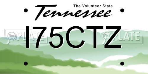I75CTZ Tennessee License Plate