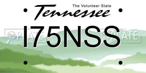 I75NSS Tennessee License Plate