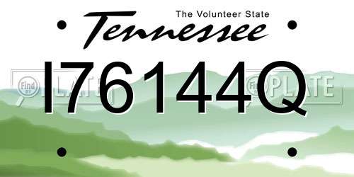 I76144Q Tennessee License Plate