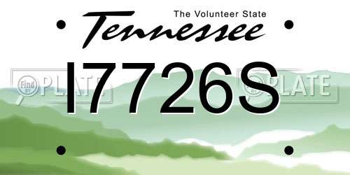 I7726S Tennessee License Plate