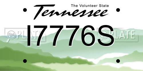I7776S Tennessee License Plate
