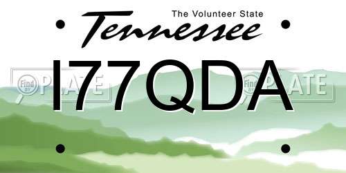 I77QDA Tennessee License Plate